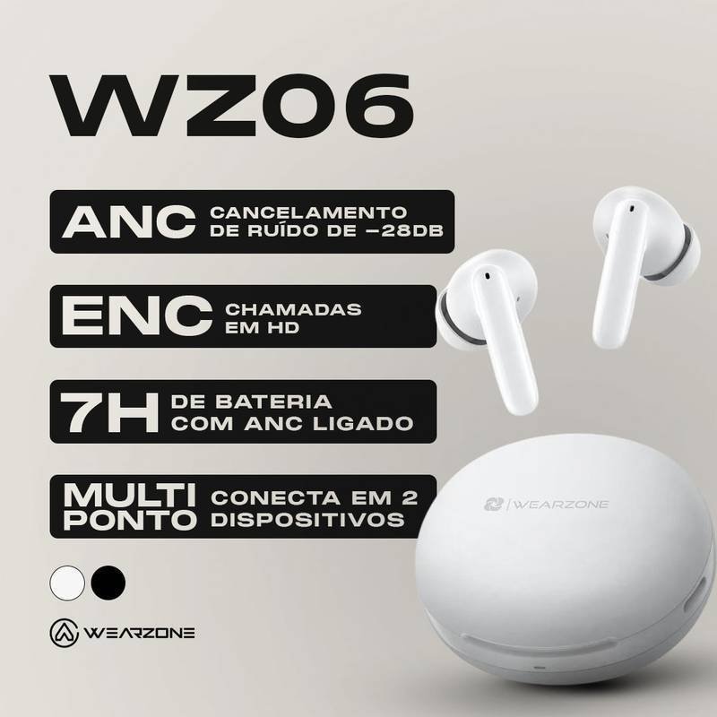Fone Bluetooth Wearzone TWS WZ06