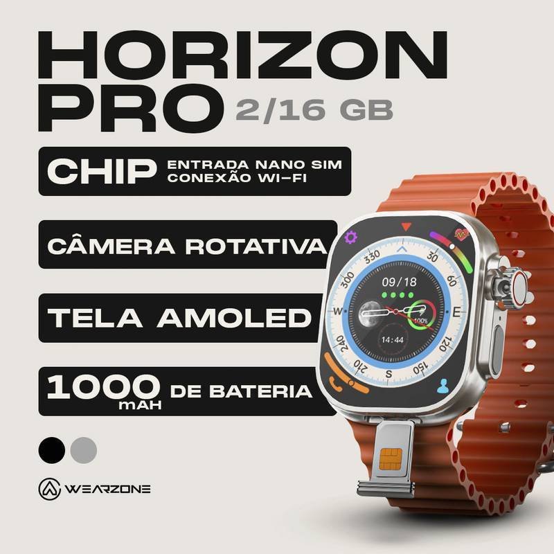 Smartwatch Wearzone Horizon Pro – Celular de Pulso 4G