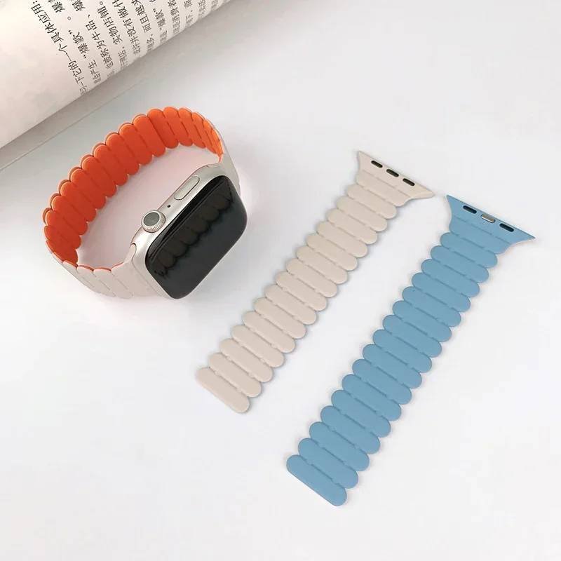 Pulseira Silicone Elo Magnético Ocean 38mm/40mm/41mm