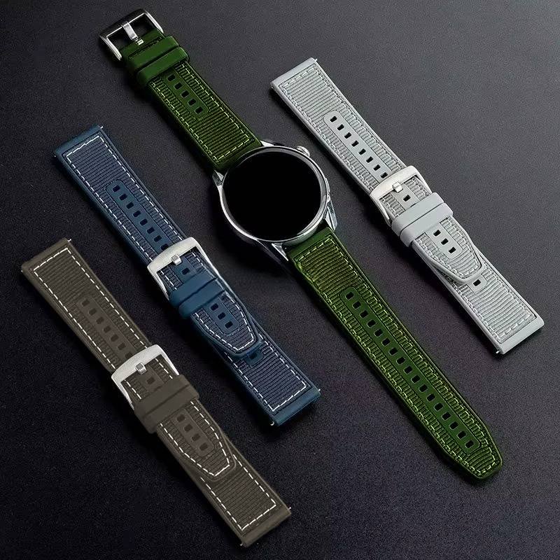 Pulseira Silicone e Nylon 42mm/44mm/45mm/49mm