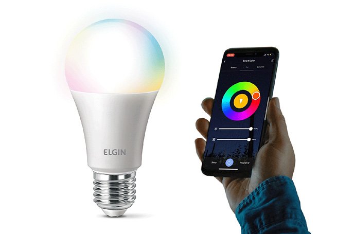 Lâmpada Smart Wi-Fi Elgin Smart Color Bulbo LED