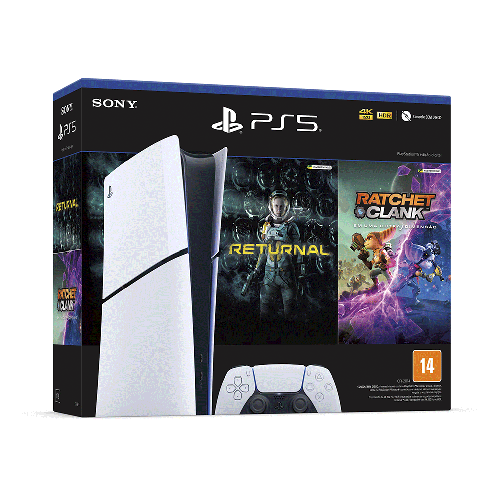 Console Sony PlayStation 5 Slim Mídia Física Lacrado Bundle Astro Bot e Gran Turismo 7