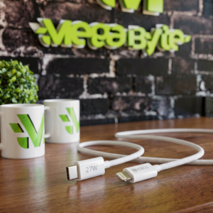 Cabo Pure Charge CB-385i, USB-C para Lightning, 27W Nylon Trançado Alta Velocidade